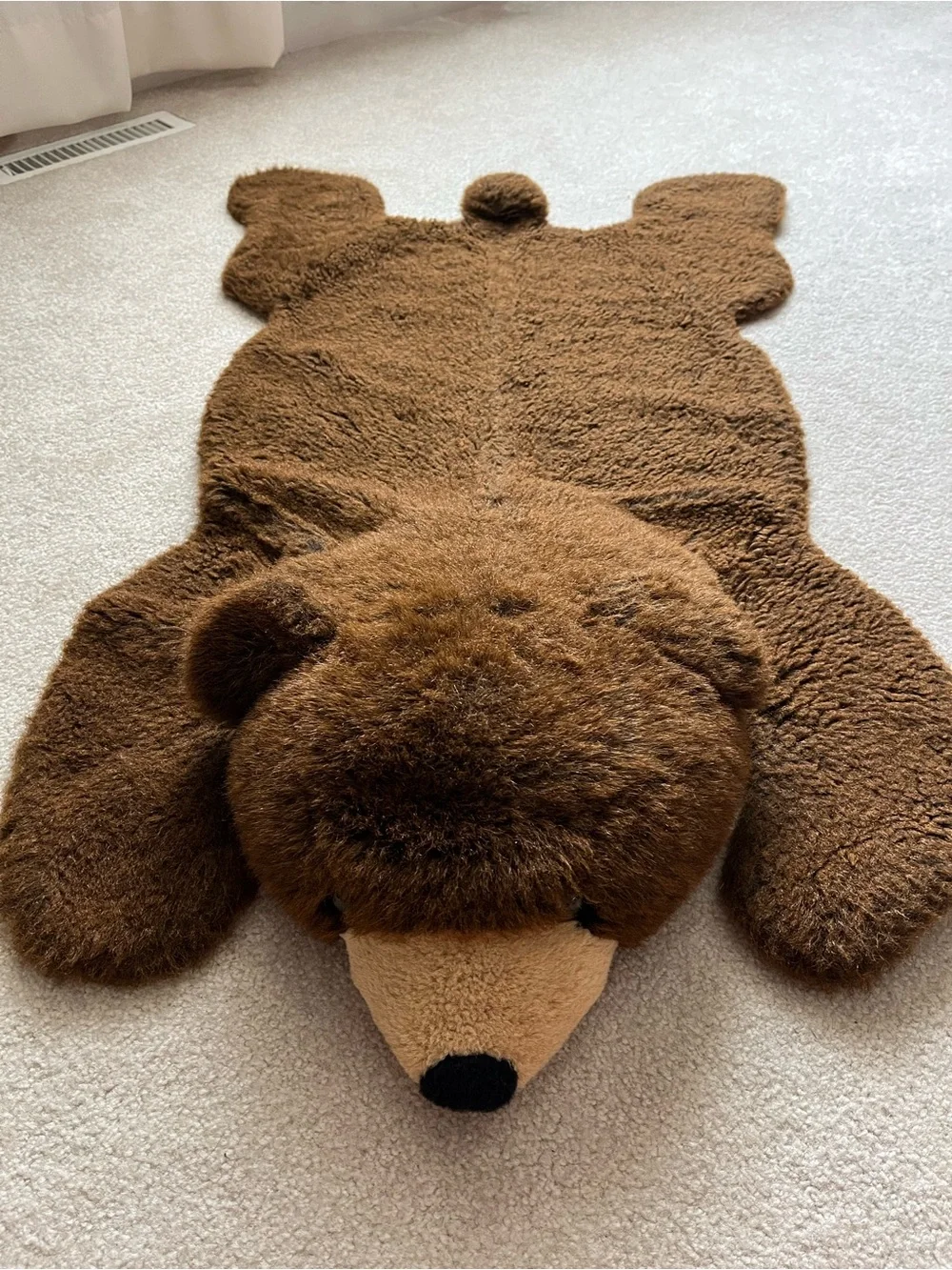 Brown Bear Faux Bearskin Rug